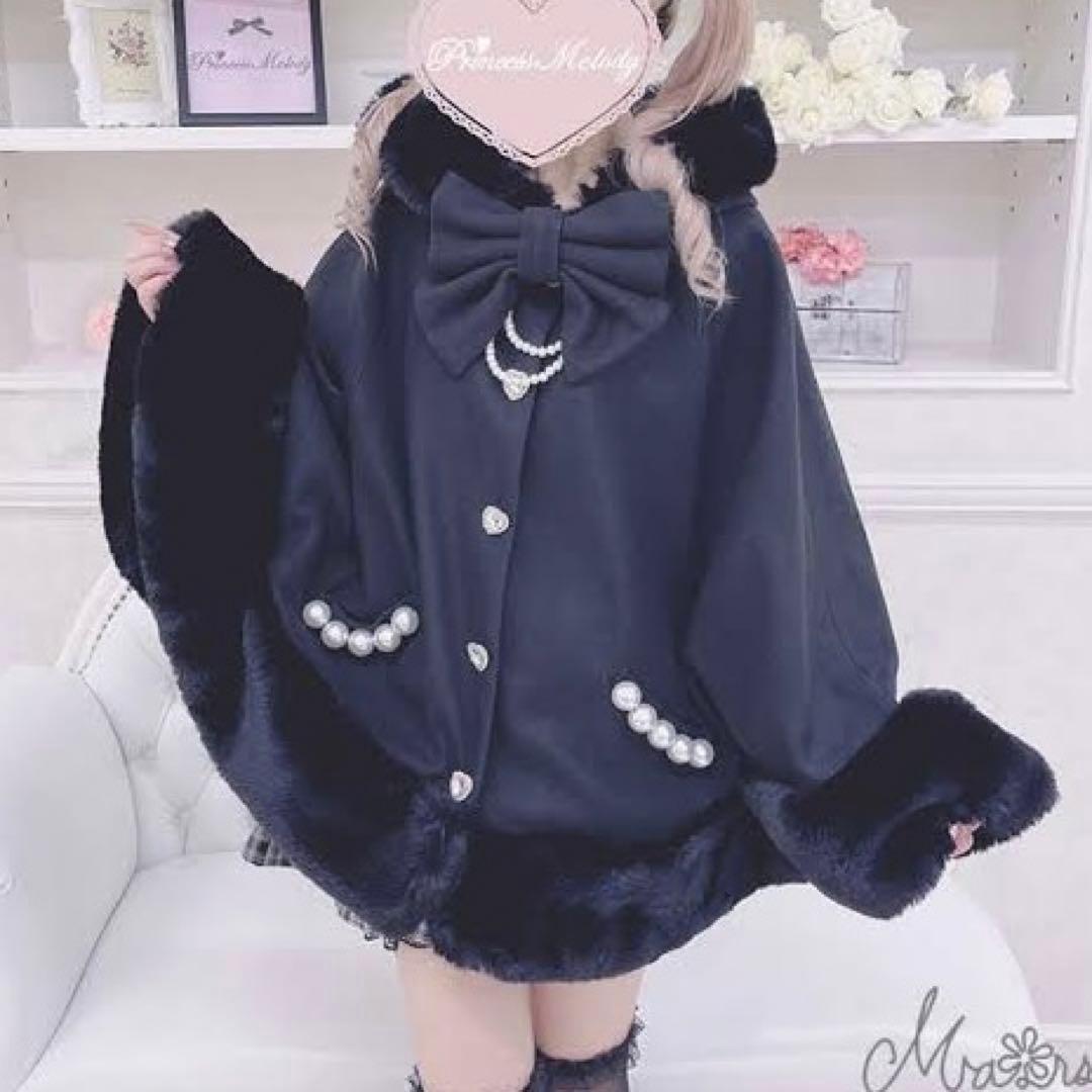 MARS　ポンチョケープコート 黒