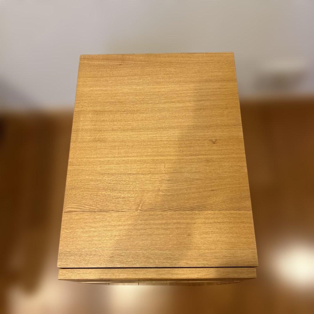 無印良品　無垢材デスクキャビネット　オーク材