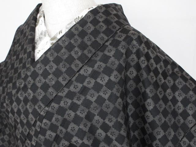 未着用に近い！さが美製＊純泥染＊７マルキ＊本場大島紬＊訪問着＊１５２ｃｍ＊裄６３