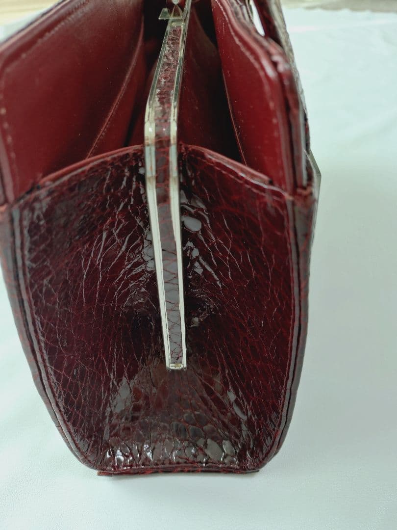 希少 タートルレザー ハンドバッグ 草履 亀革