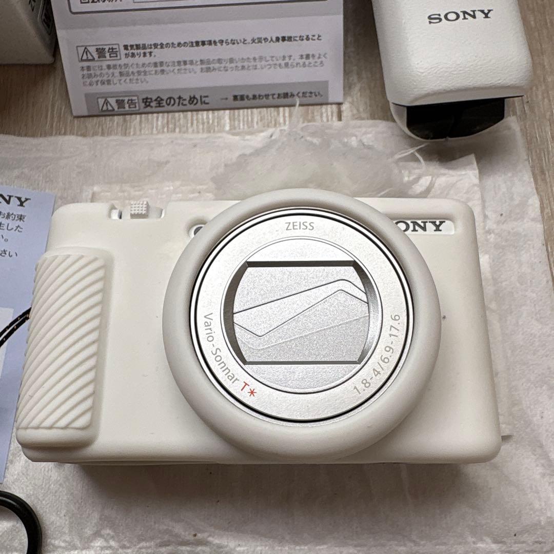 美品 SONY ZV1M2 ホワイト カバー アクセサリー付き