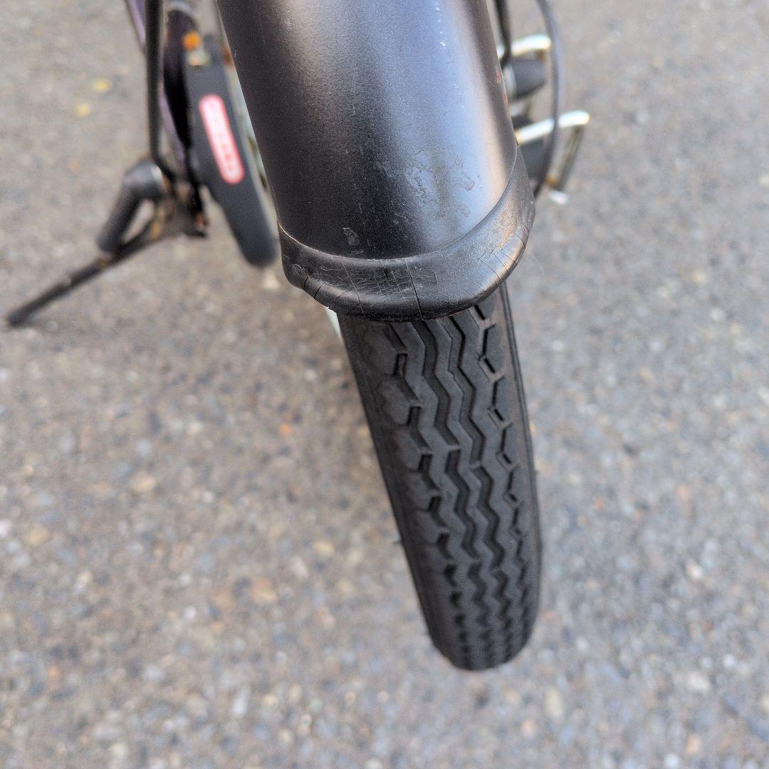 【引き取り限定】SHIMANO折りたたみ自転車 20インチ パープル ギア6段階