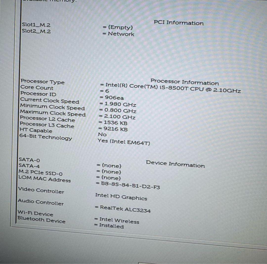 Dell OptiPlex 7060 ミニPC 正常稼働品