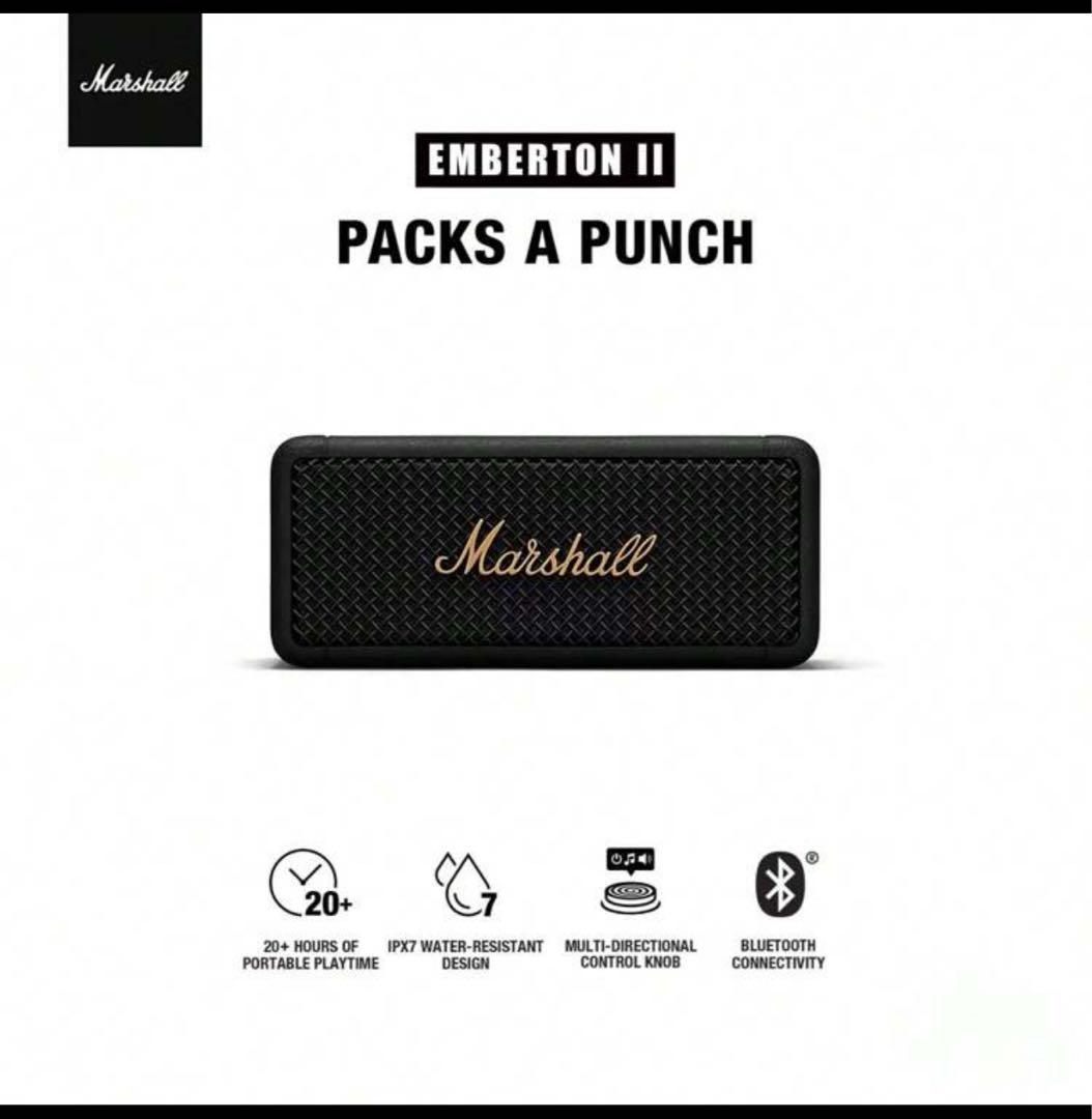 Marshall Emberton II ワイヤレススピーカー 新品