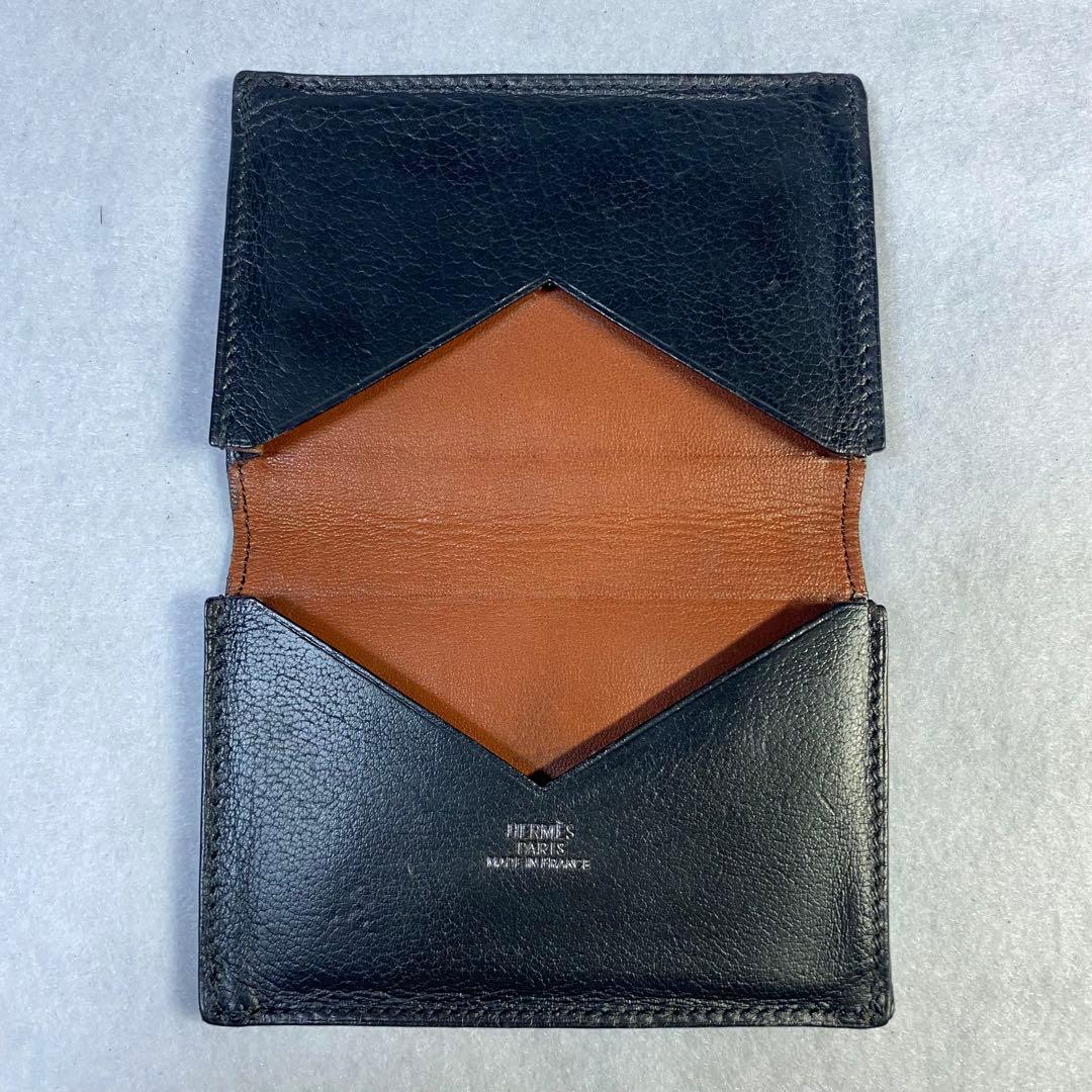 かめ　正規品☆エルメス 名刺入れ カードケース 　ブラック ブラウン