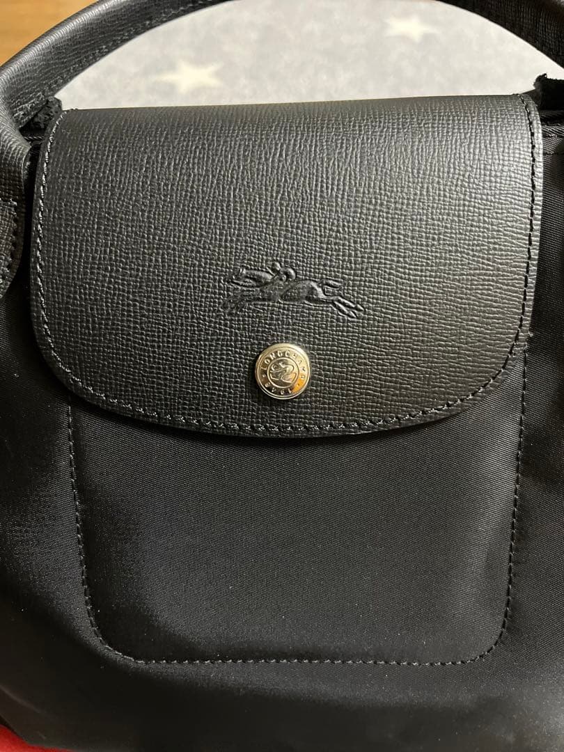LONGCHAMP ショルダーバッグ 黒　別購入したストラップ込み
