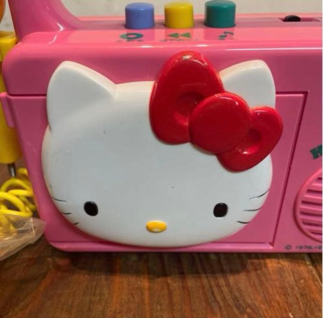 美品　希少　ハローキティ　ヴィンテージ　マイク付きカセットプレイヤー　廃盤
