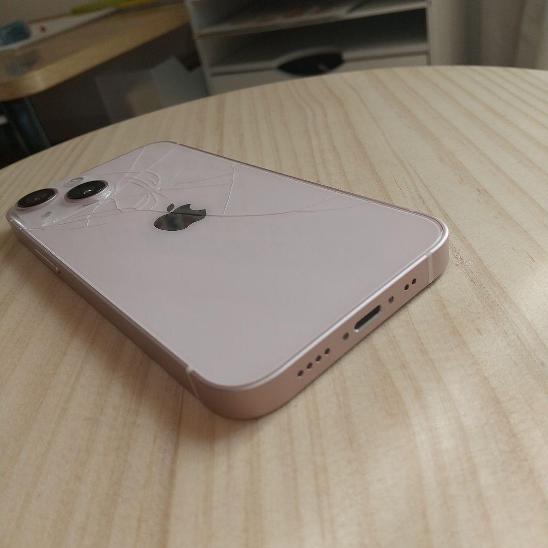 iPhone13mini 256GB 純正バッテリー98％ 背面ヒビ割れ