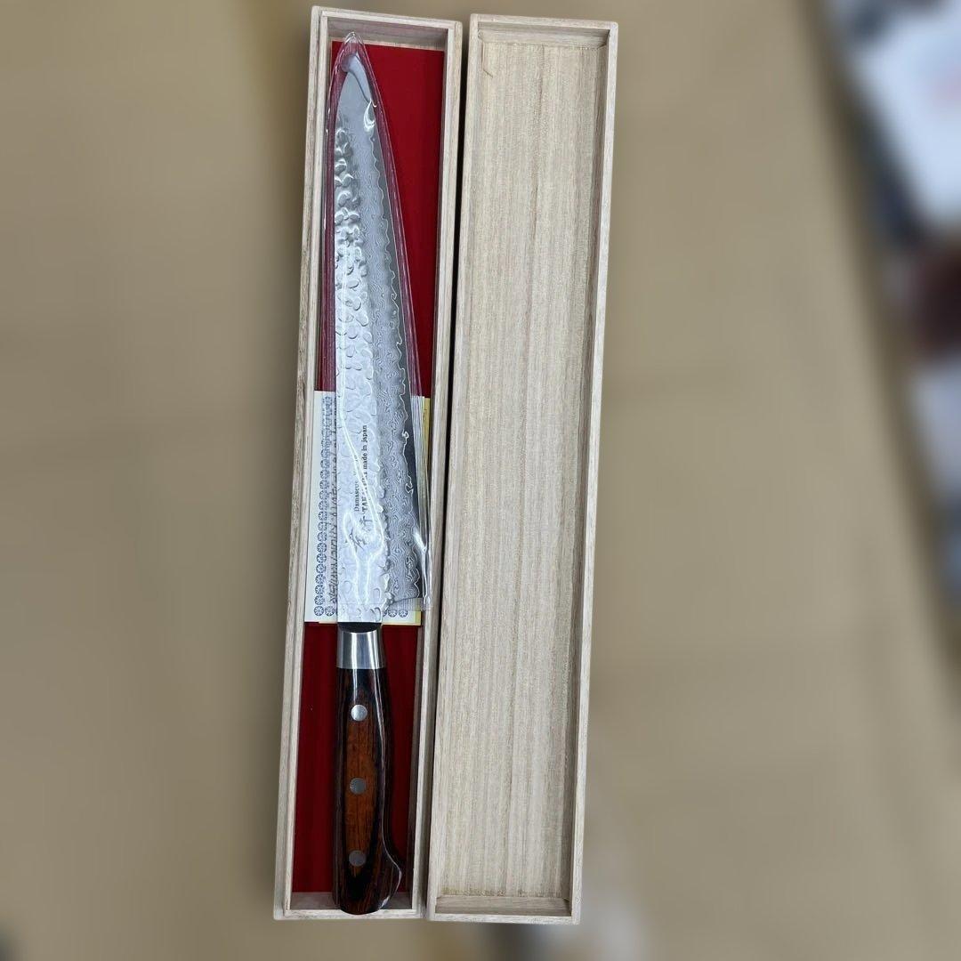 695 堺孝行 筋引き包丁 マホガニー柄V金10号　ds24001