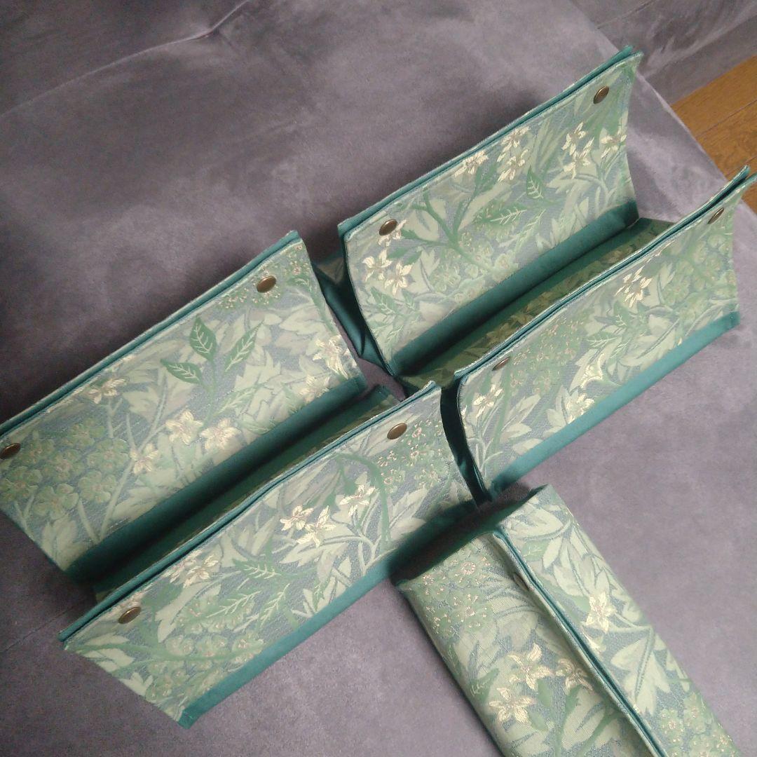 のぽぽん　ウィリアムモリス　ジャスミン　ボックスティッシュカバー5点セット