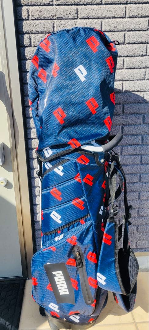 PUMA キャディバッグ ネイビー/レッド