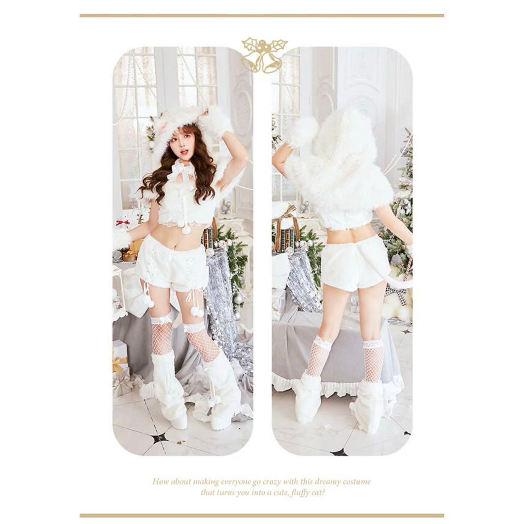Malymoon ふわふわメレンゲリボンキャットサンタ コスプレ 猫