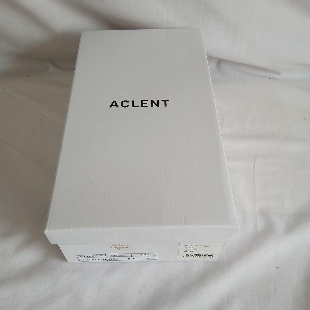 (184)ACLTENT ブラック ポインテッドトゥ ミュールSサイズ