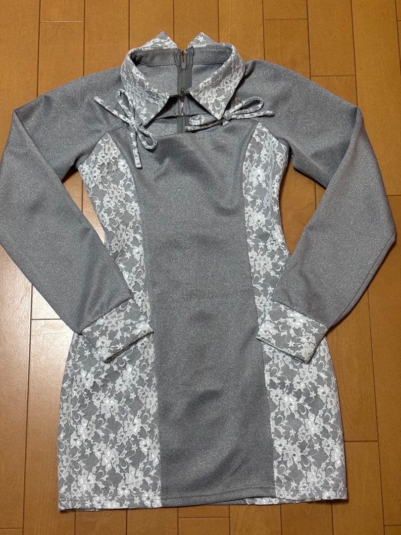 HONEYMEW レーススウェットタイトワンピース