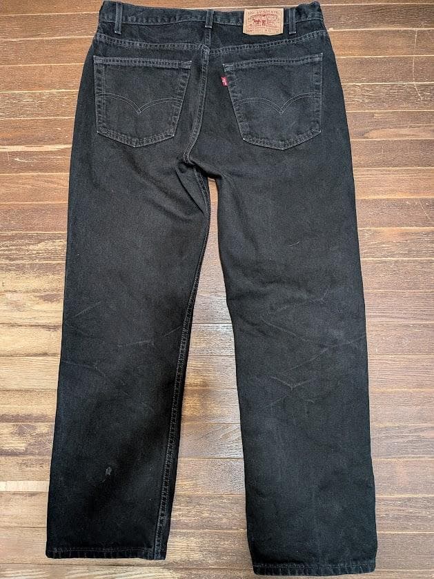 90sUSA製リーバイス505後染ブラックヒゲハチノスL30/66前後期7050