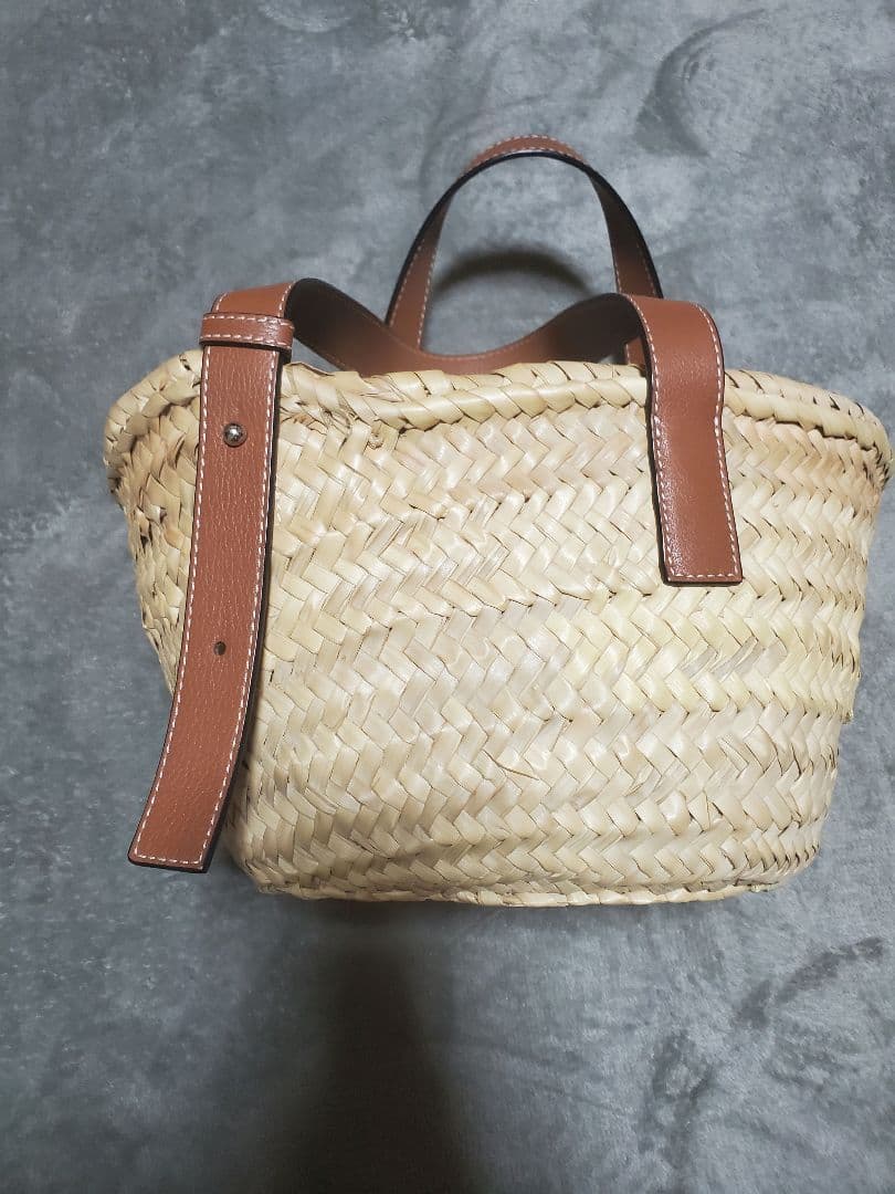 ロエベ　バスケット　かごバッグ　スモール