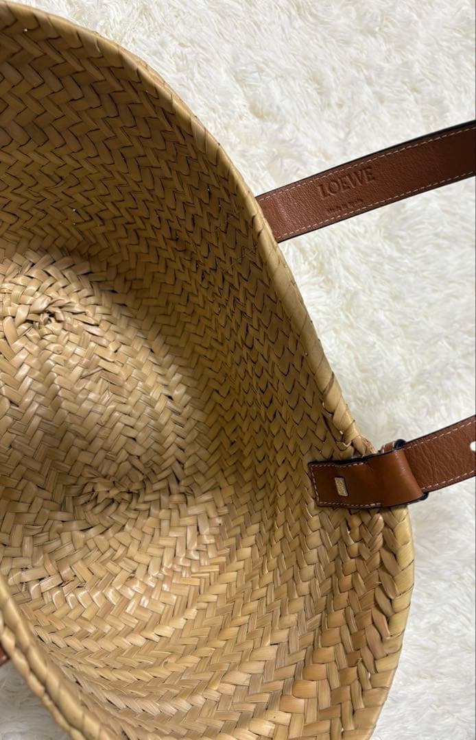 【LOEWE】 バスケットバッグ ミディアム ナチュラル/タン