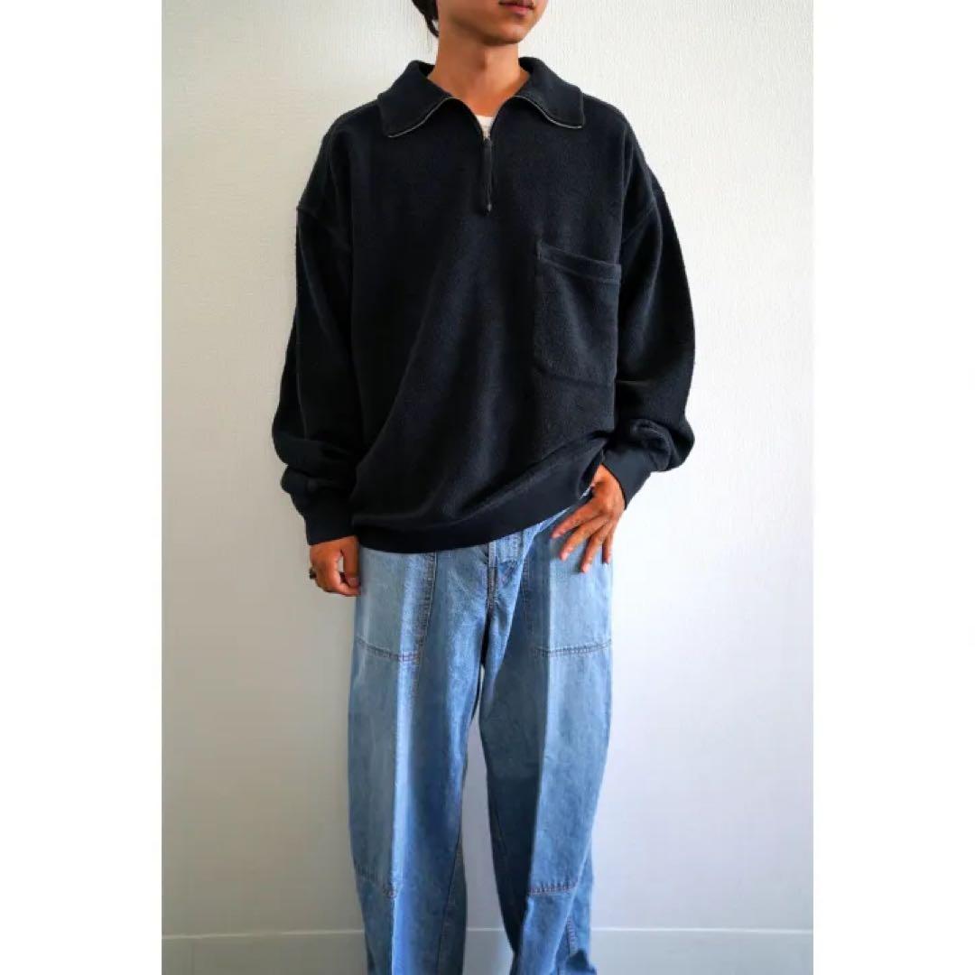 トップス phebus SULFER DYE FLEECE P/O CHARCOAL