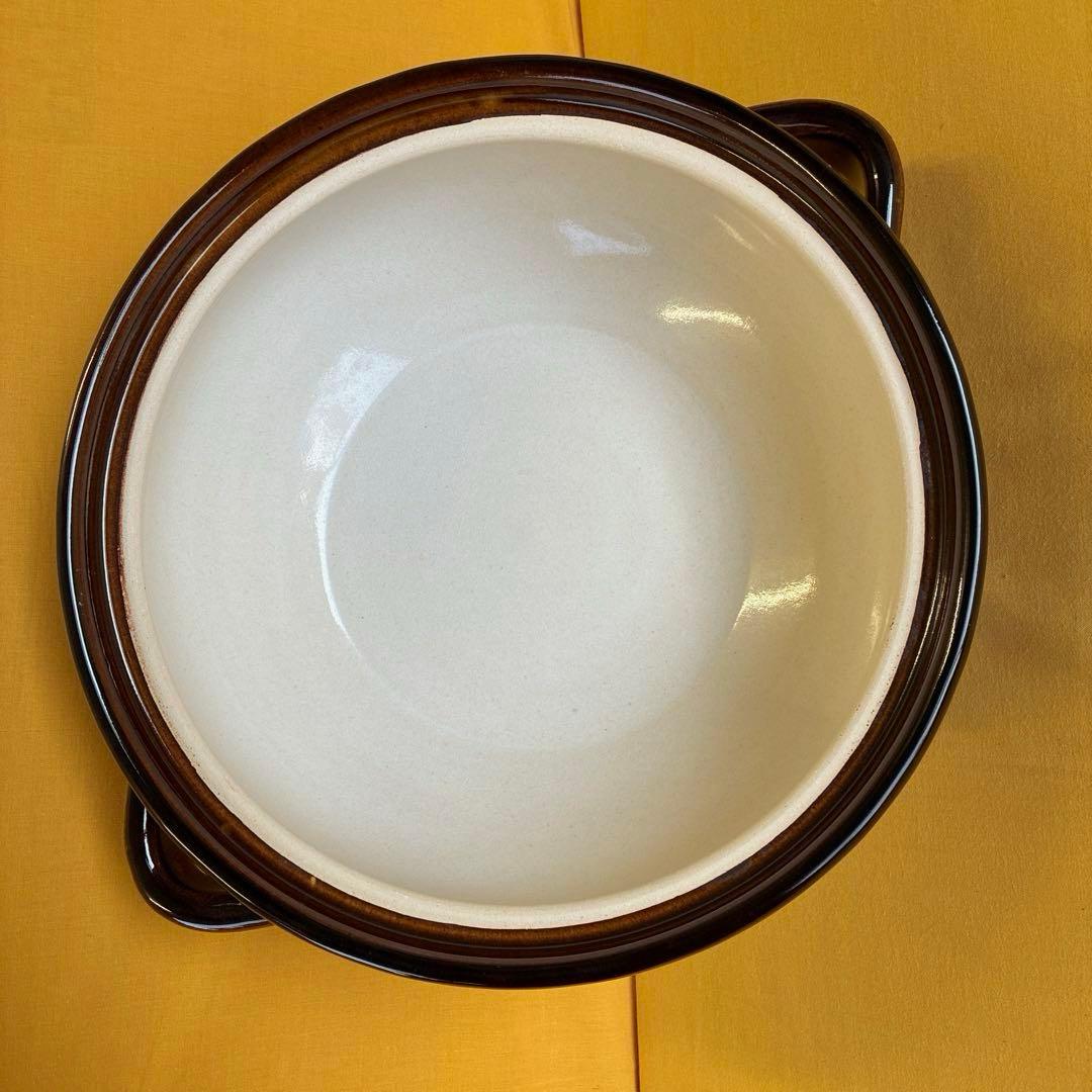 土鍋伊賀焼10.5号深鍋　アメ釉