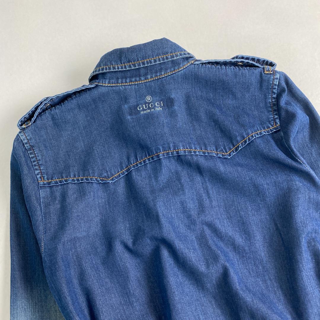 グッチ　デニムワンピース　シャリーライン　グラデーション GUCCI