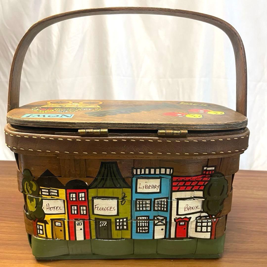 カロナンバスケット トラベルシリーズ 鏡付 希少 ヴィンテージ