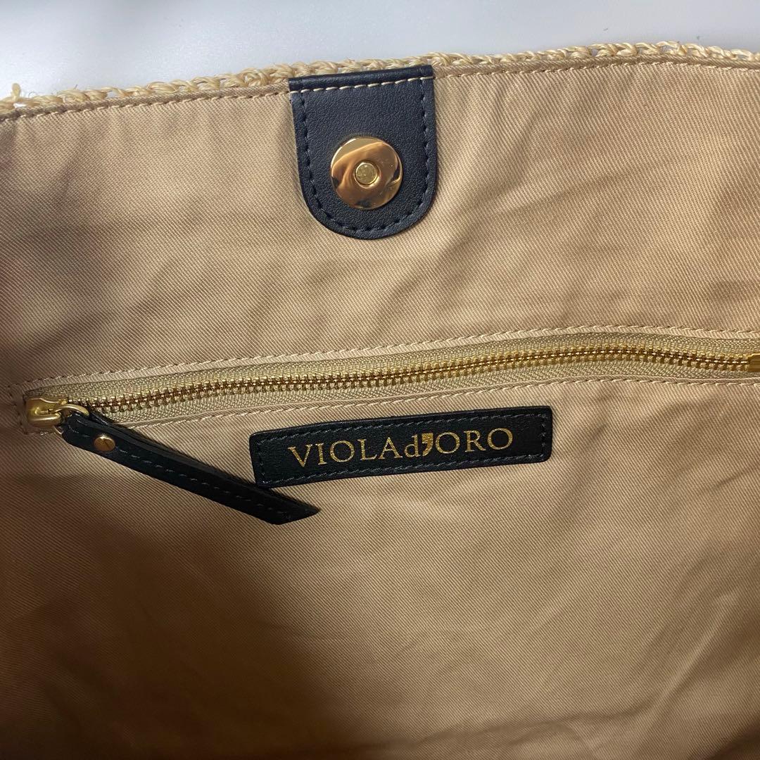 【現行】ヴィオラドーロ 　SANDRO　カゴバック　ワンショルダー　アバカ製