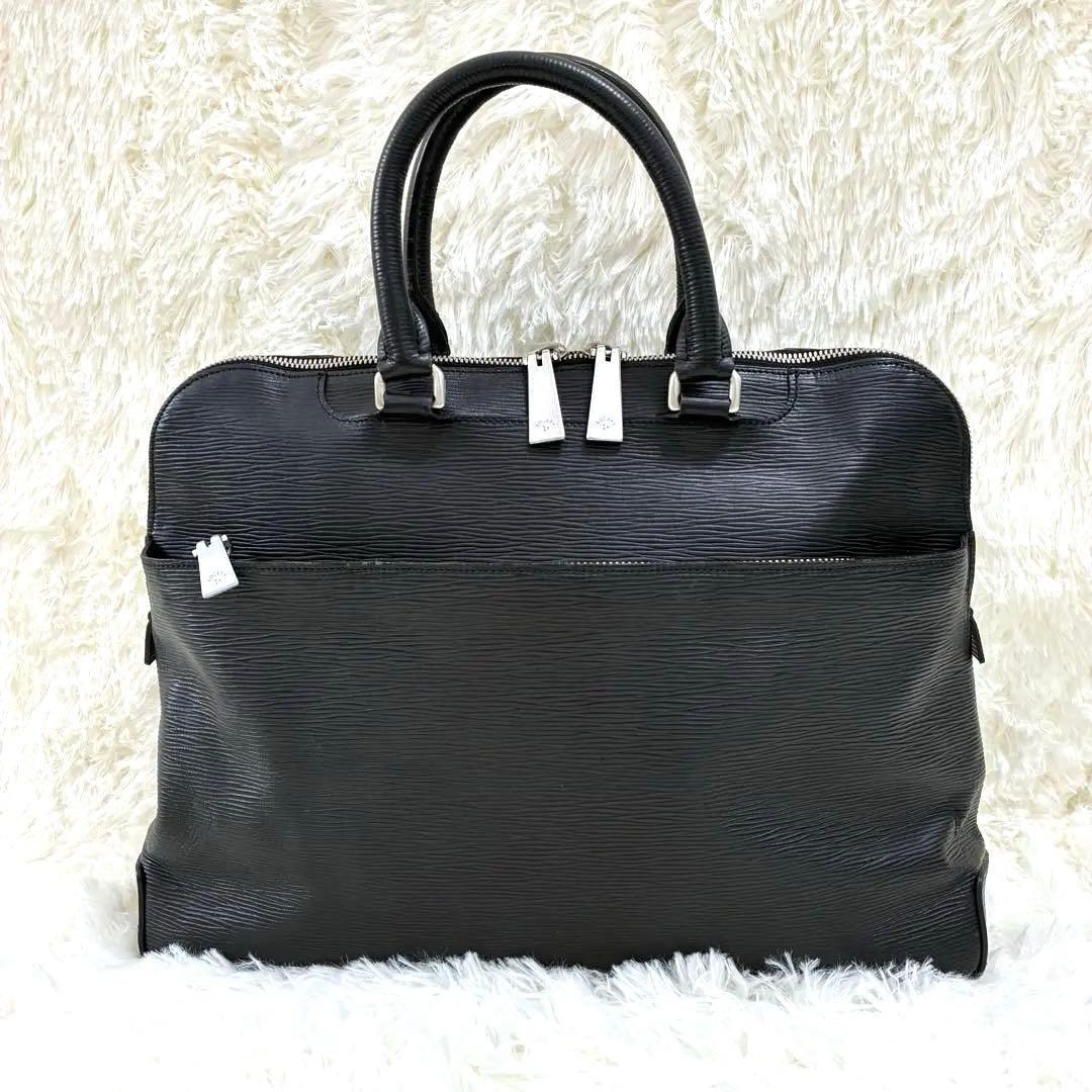 aniary アニアリ　ビジネスバッグ　ブリーフケース　レザー　ブラック　黒