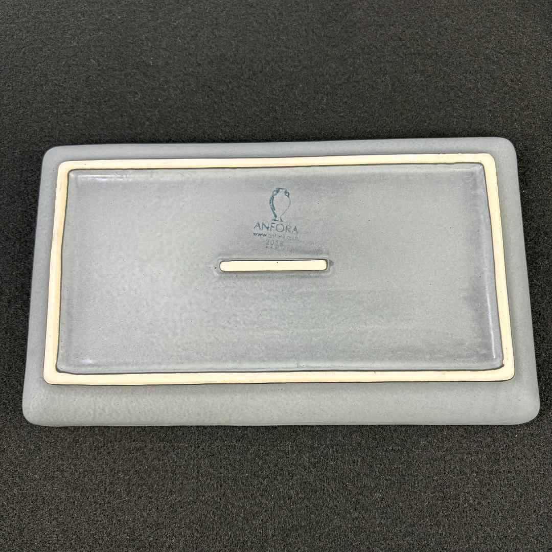ANFORA マットグレイ レクタンプレート　６枚　アンフォラ　メキシコ 角皿