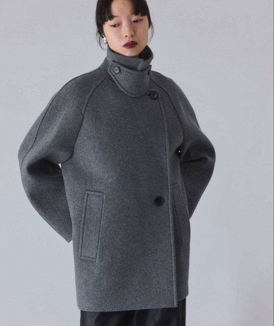 アダムエロペ　25AW ウールボンディングミドルコート