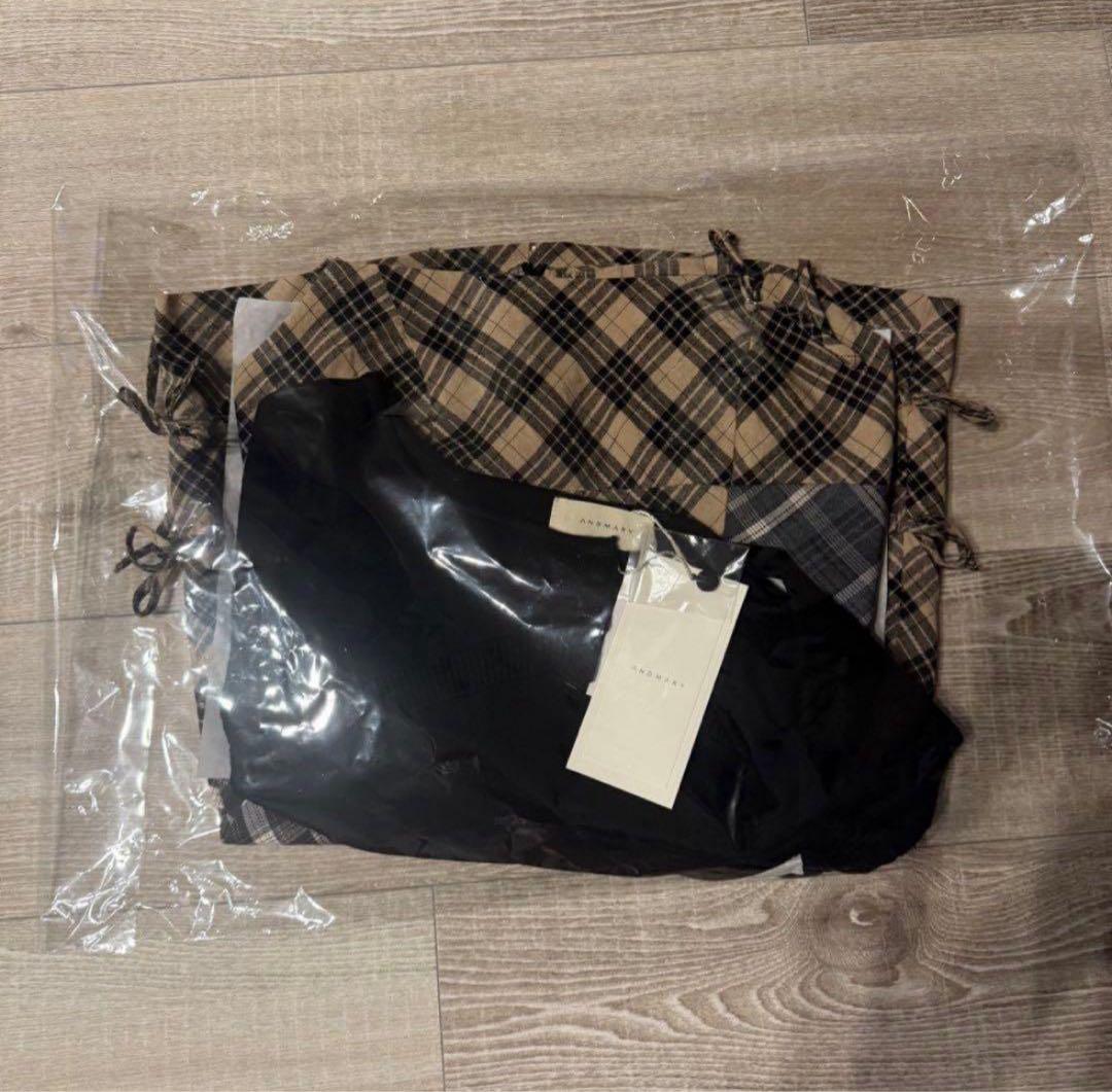 andmary Aine set mini dress ベージュ　M