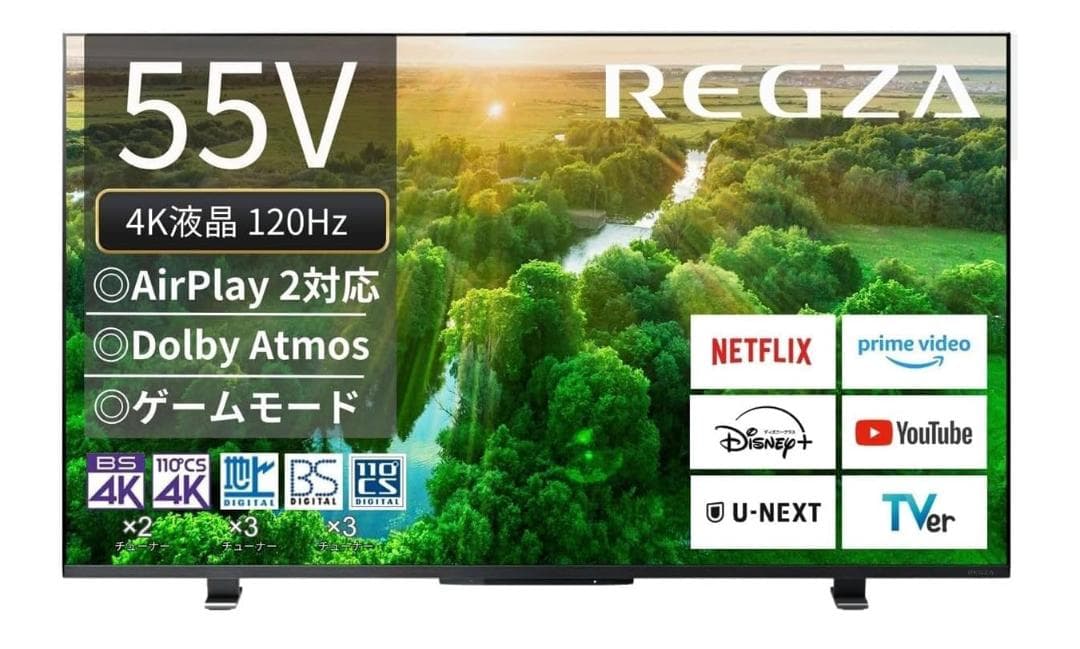 東芝 レグザ 55インチ 4K液晶テレビ 55Z570L (2022年モデル)