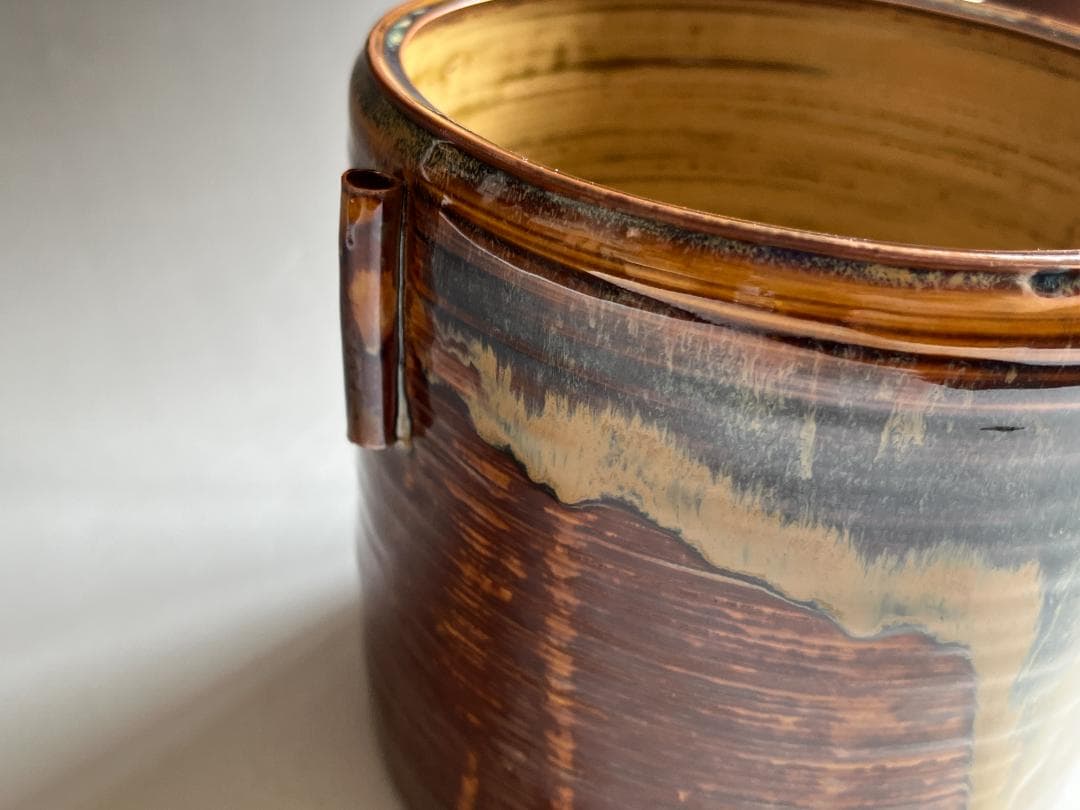 亀井楽山　高取焼　水指　而妙斎書付　茶道具　表千家