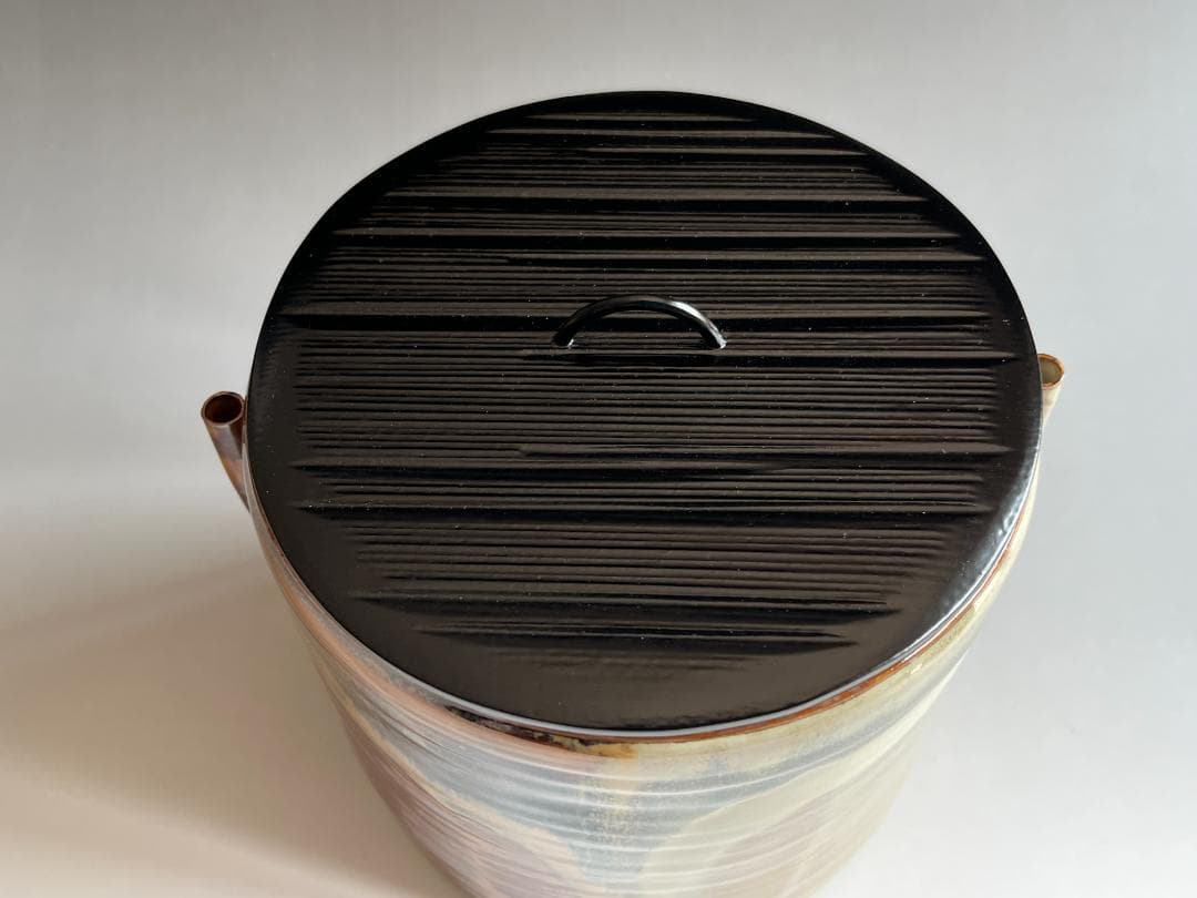 亀井楽山　高取焼　水指　而妙斎書付　茶道具　表千家