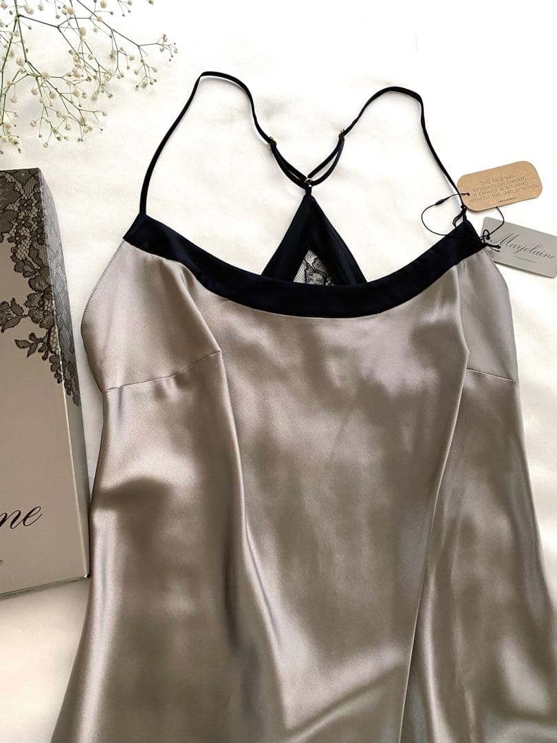 高級フランスランジェリー⭐︎レアカラー グレー⭐︎シルクベビードール