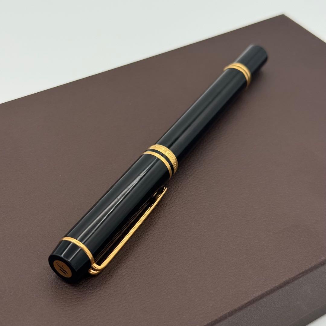 Waterman Ideal 万年筆 黒　ペン先18金　ブックカバー付き