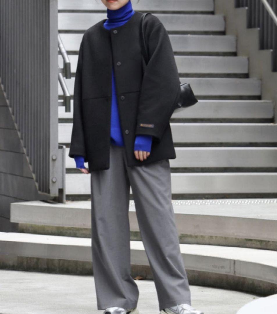 美品ジャーナルスタンダード スーパーファインビーバークルーネックコート 36