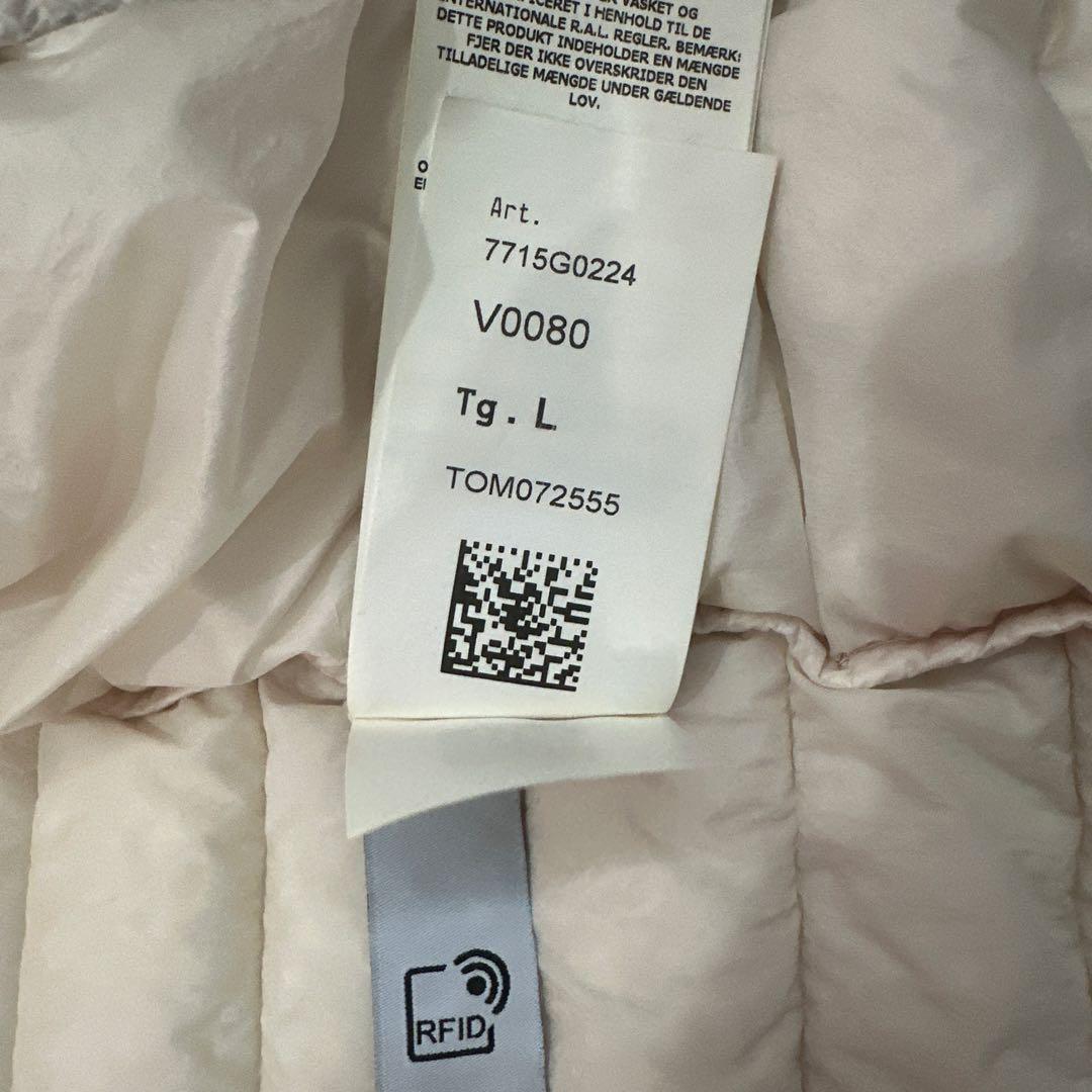 STONE  ガーメントダイナイロンパッカブルダウンベスト　ホワイト