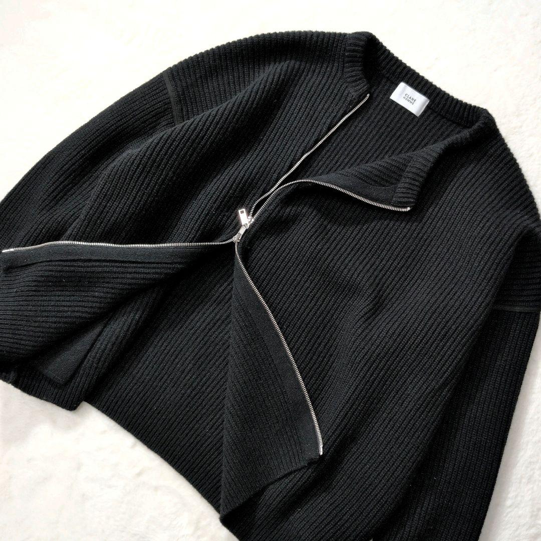 【美品】CLANE HOMME クラネオム ジップニットブルゾン 黒
