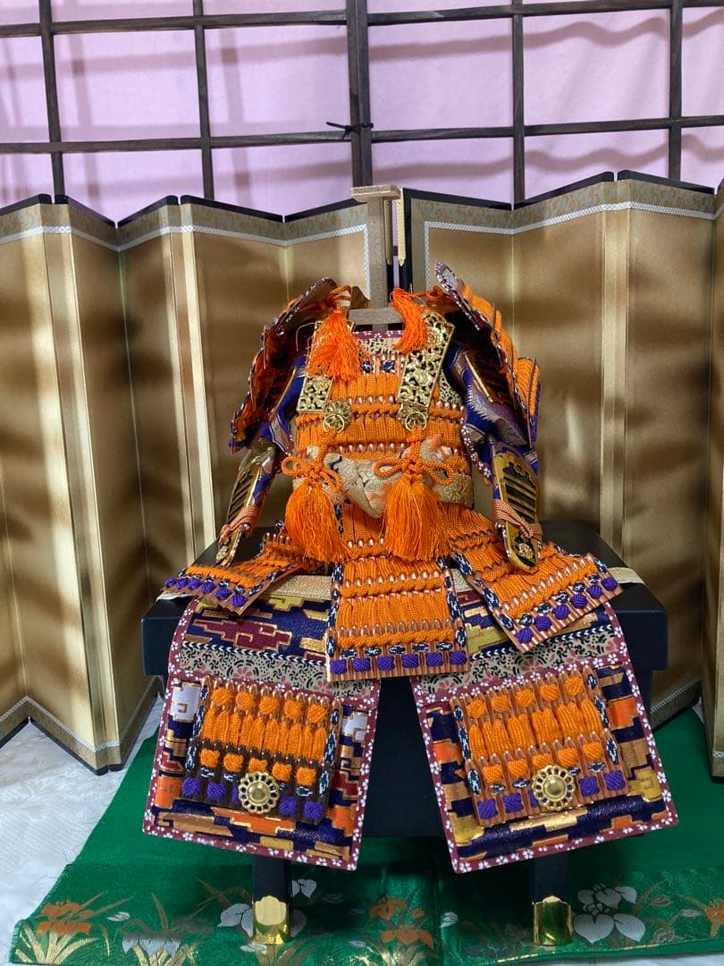 #昭和レトロ　①【#鎧　飾り】　②黒（飾り・収納箱） 端午の節句きれい目