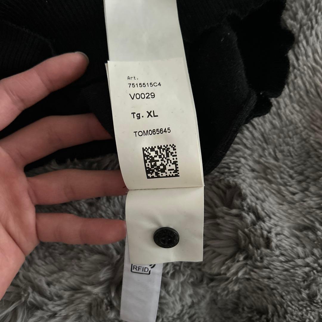 Stone  ブラック ハーフジップ ニットセーター XL