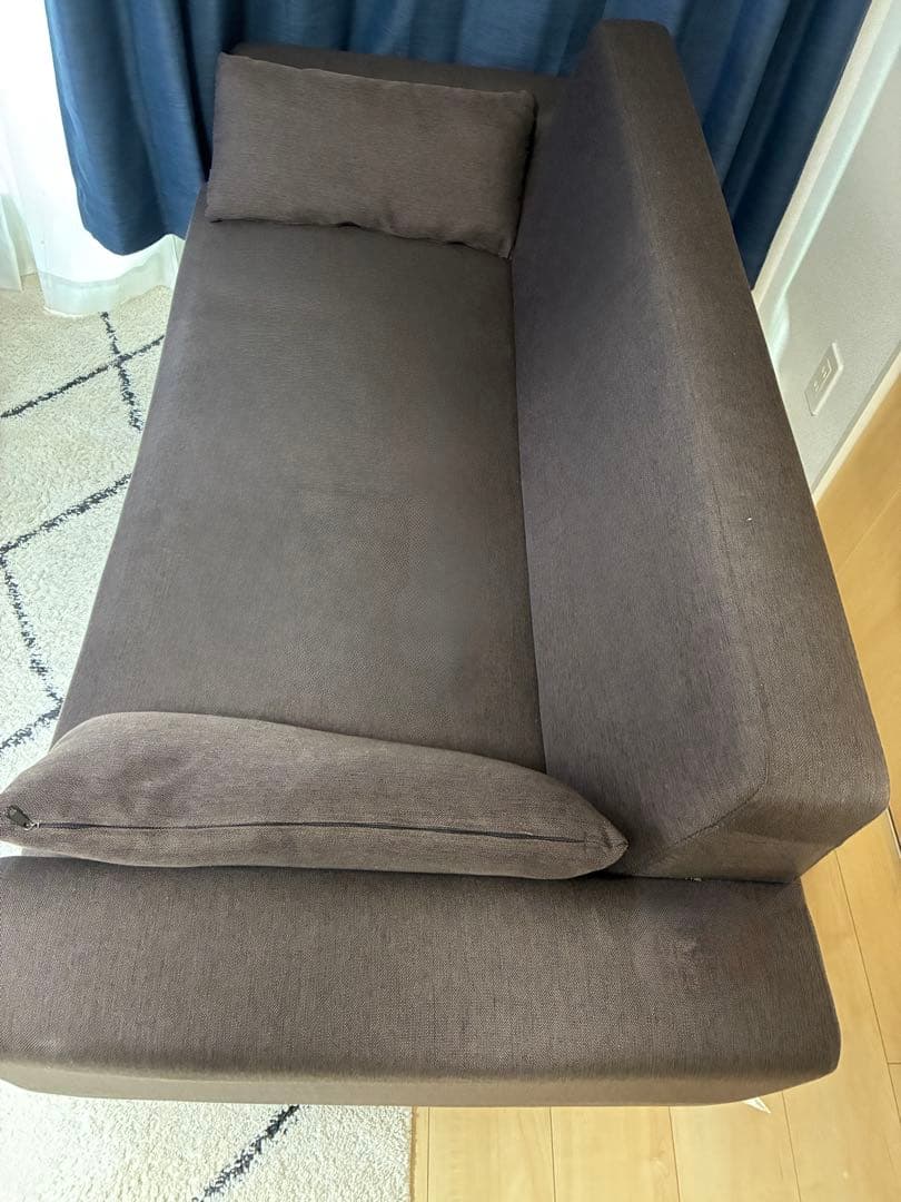 ブラウンファブリックソファ 2.5人掛け