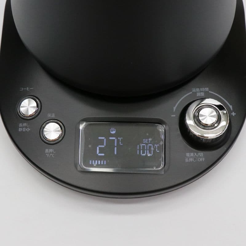 新品　温度調節機能付きグースネックケトル　ブラック