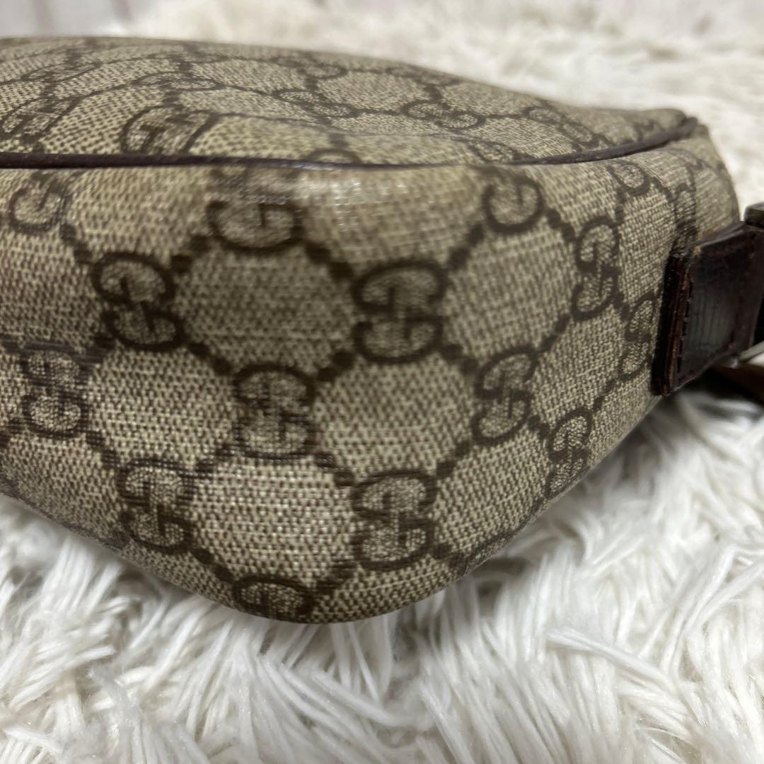 訳あり　GUCCI GGスプリーム　レザー　ショルダーバッグ　ロゴ
