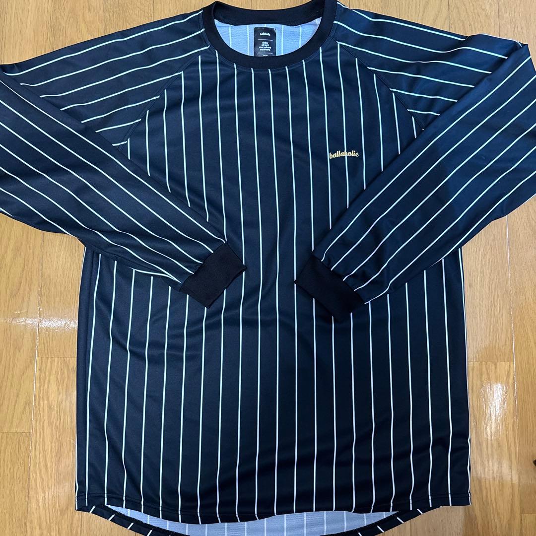 美品　Ballaholic ストライプロンT