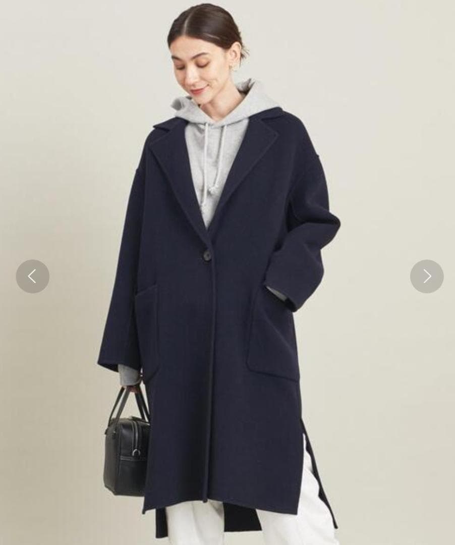 22aw Beauty & Youth テーラード リバーコート M