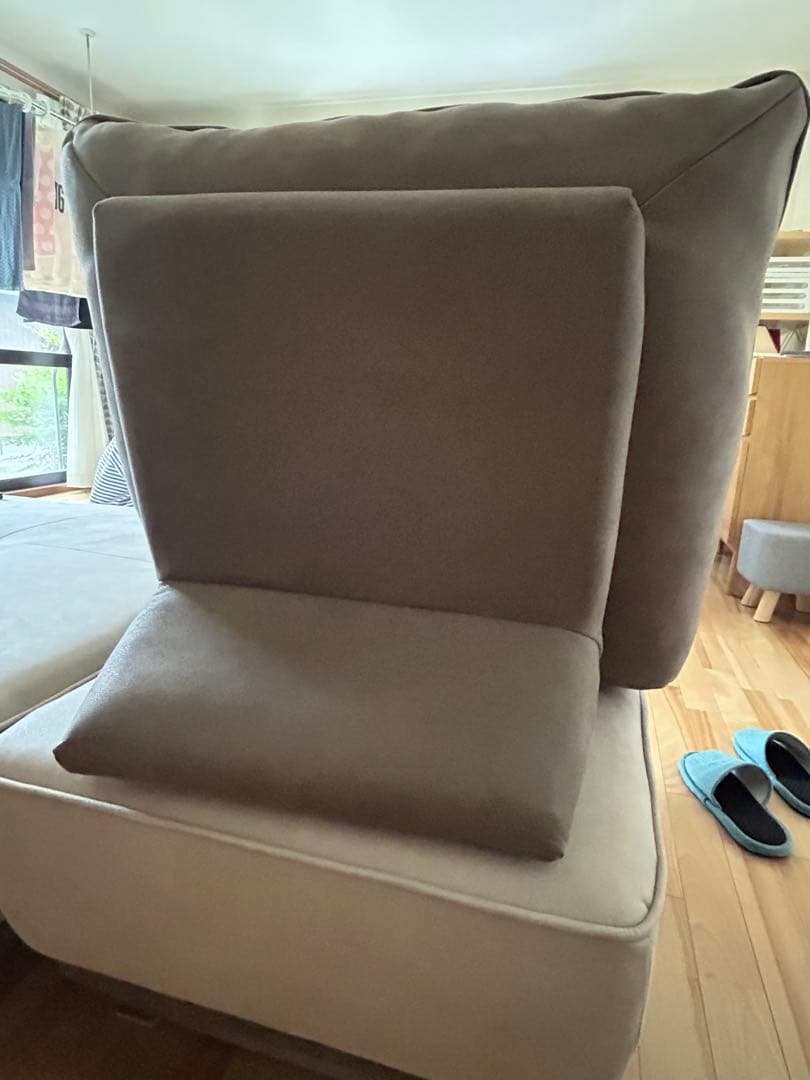 アルフレード 背当てクッション 座椅子 ヨーロピアングレー レザーテックス