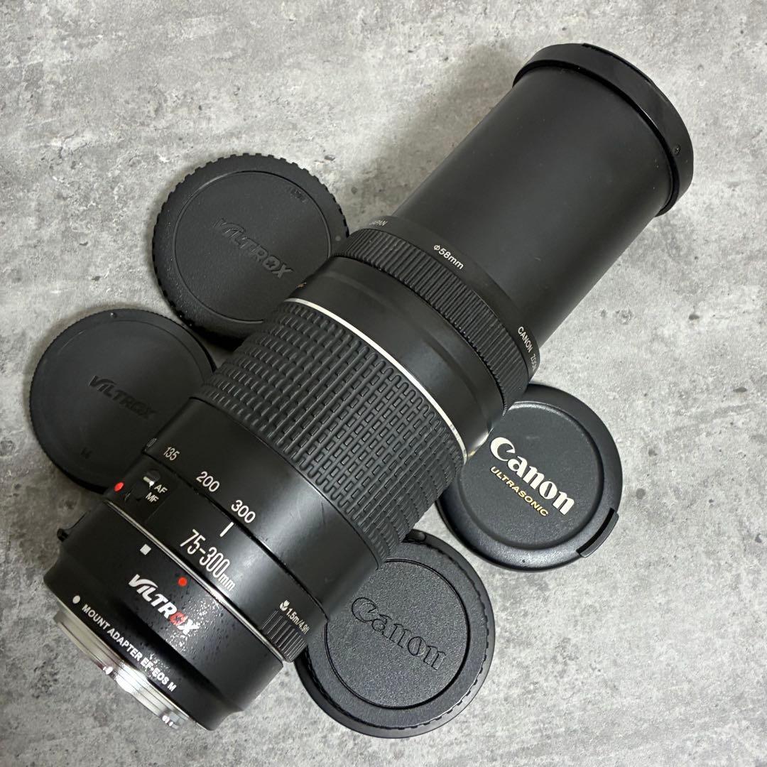 ⭐️美品⭐️Canon EF 75-300 III & EF-EOS M アダプター
