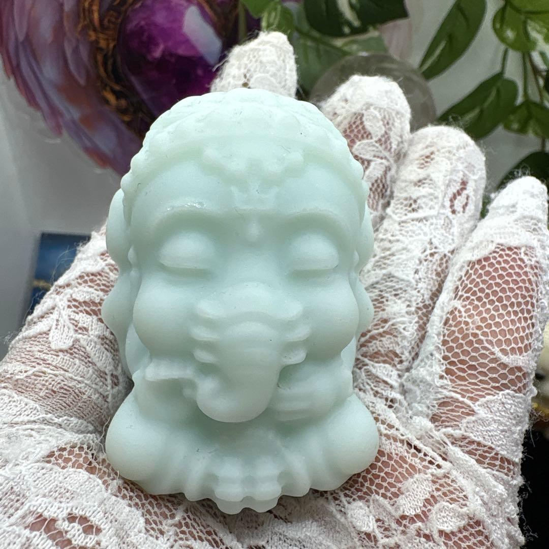 ブルーアラゴナイト♡ベビーガネーシャ♡天使♡No.1379