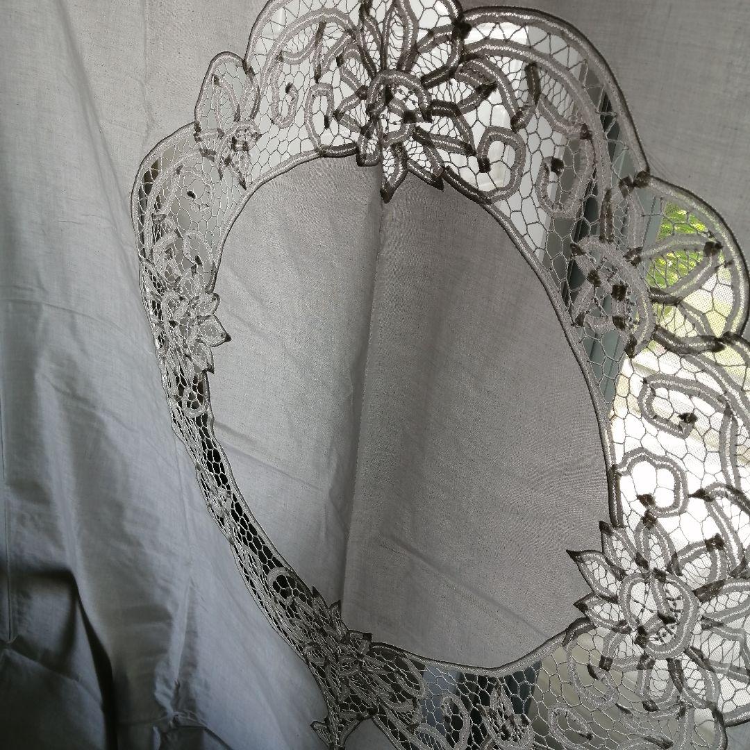 イギリスVintage　バテンレース　コットンカーテン　2枚組