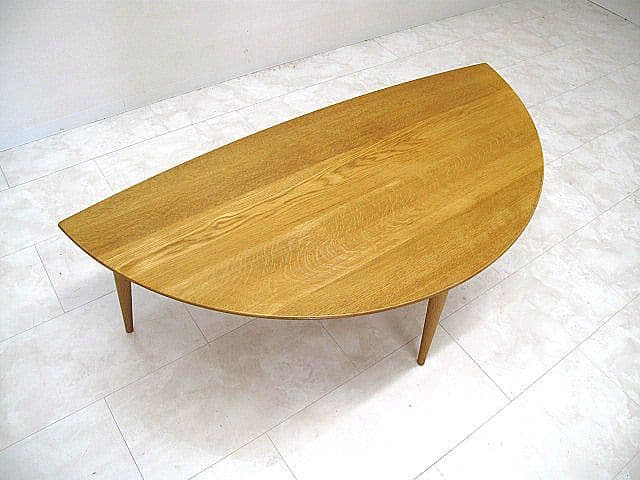 美品　日進木工「WHITE WOOD Leaf」 リビングテーブル　約15.7万